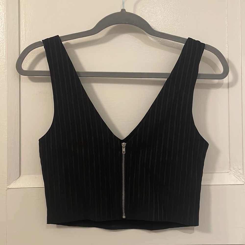 Zipper crop top